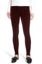 Women's Leith High Waist Velour Stirrup Pants, Size - Red