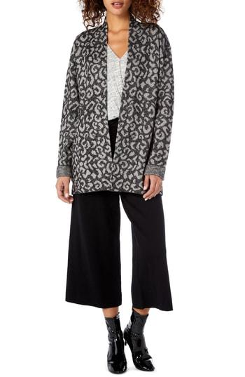 Women's Michael Stars Collarless Flowy Jacket - Grey