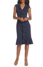 Women's Maggy London Sleeveless Crepe Ruffle Dress - Blue