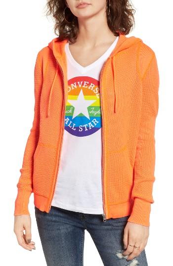 Women's Converse Eng Knit Hoodie - Orange