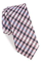 Men's 1901 Wynant Check Skinny Silk Tie, Size - Pink