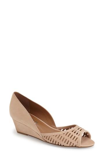 Women's French Sole 'quark' Cutout Peep Toe Wedge Pump