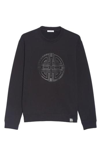 Men's Versace Collection Large Logo Sweatshirt - Black