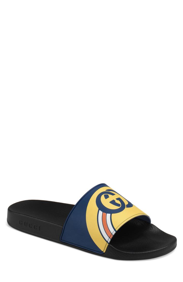 Men's Gucci Pursuit Rainbow Sport Slide Us / 7uk - Blue