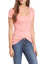 Women's Caslon Short Sleeve Scoop Neck Tee, Size - Pink