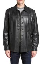 Men's Missani Le Collezioni Vintage Leather Sport Coat - Black