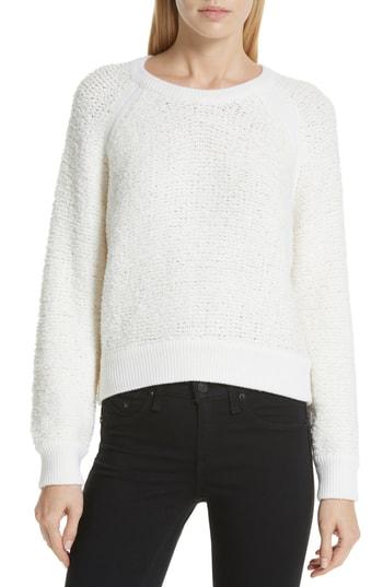 Women's Rag & Bone/jean Brooke Teddy Sweatshirt, Size - Ivory