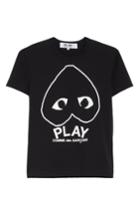 Men's Comme Des Garcons Play Inverted Heart Logo T-shirt - Black