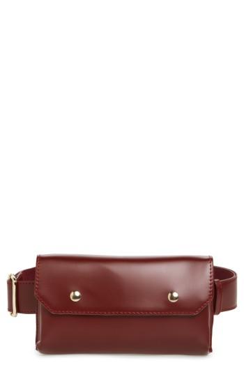 Bp. Faux Leather Belt Bag - Burgundy