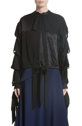 Women's J.w. Anderson Soft Tudor Blouse Us / 10 Uk - Black