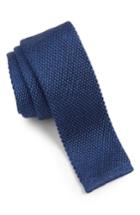 Men's Boss Solid Knit Silk Tie, Size - Blue