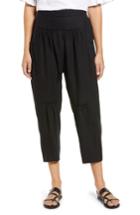 Women's Yakampot Francisca Linen Crop Pants - Black