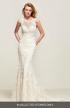 Women's Pronovias Driades Embellished Lace Mermaid Gown, Size In Store Only - Ivory