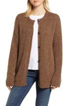 Women's Velvet By Graham & Spencer Alpaca Wool Blend Cardigan - Brown