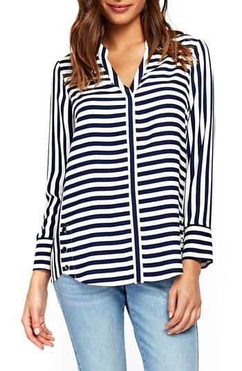 Women's Wallis Stripe Shirt Us / 12 Uk - Blue