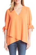 Women's Karen Kane Bow Sleeve Crossover Top - Orange
