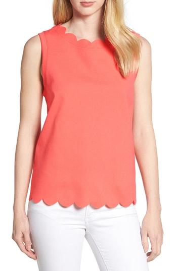 Women's Everleigh Scallop Edge Sleeveless Top - Orange