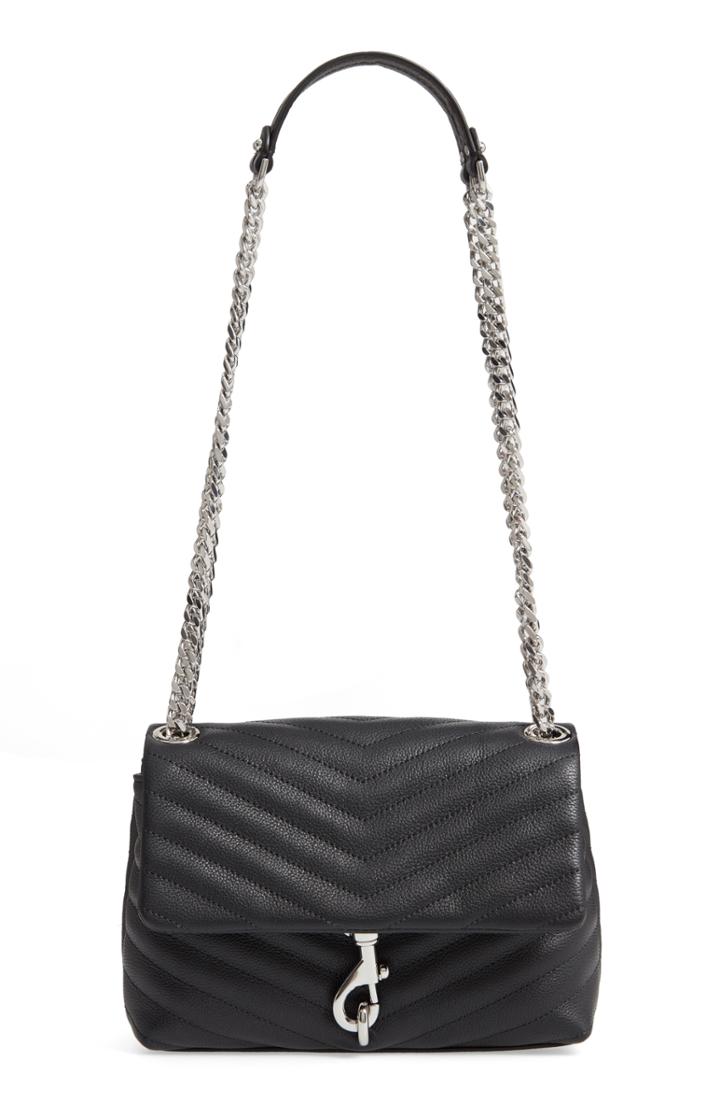 Rebecca Minkoff Edie Quilted Leather Crossbody Bag - Beige