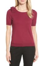 Women's Cece Bow Shoulder Sweater - Red