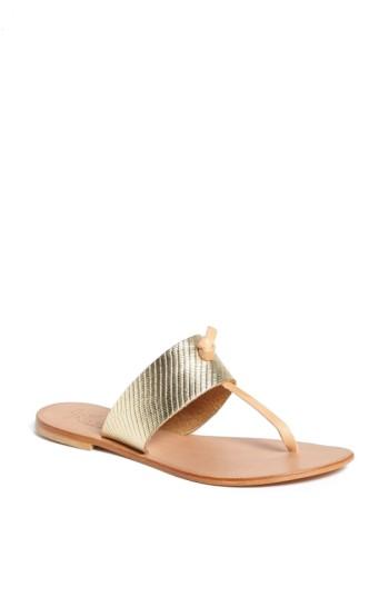 Women's Joie A La Plage 'nice' Flip Flop Us / 36eu - Metallic