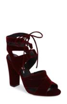 Women's Halogen Lani Strappy Lace-up Sandal M - Burgundy