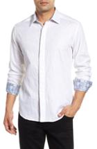 Men's Robert Graham Nicholls Classic Fit Sport Shirt, Size - White