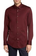 Men's Pal Zileri Jersey Sport Shirt - Burgundy