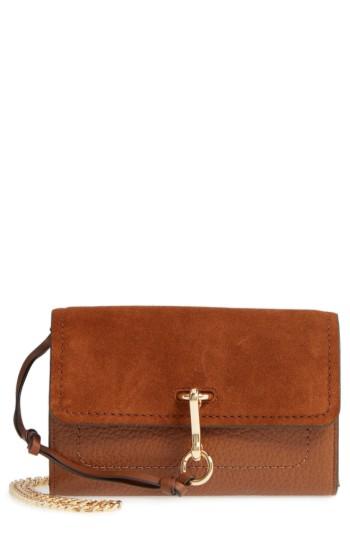 Vince Camuto Blena Leather & Suede Clutch - Brown