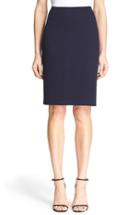 Women's St. John Collection Milano Pique Knit Pencil Skirt - Blue