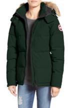 Women's Canada Goose 'chelsea' Slim Fit Down Parka With Genuine Coyote Fur Trim (0) - Green