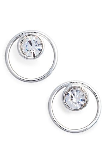 Women's Halogen Open Circle Stone Stud Earrings