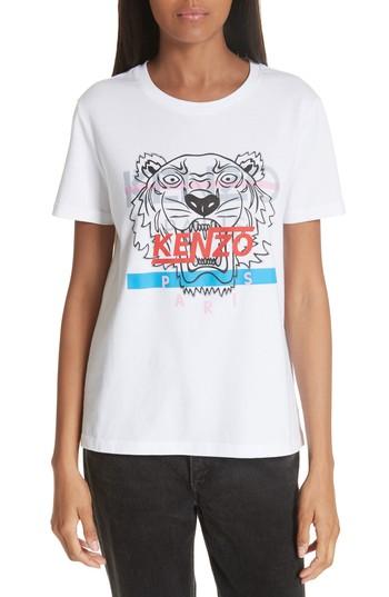 Women's Kenzo Hyper Tiger Print Tee - Blue