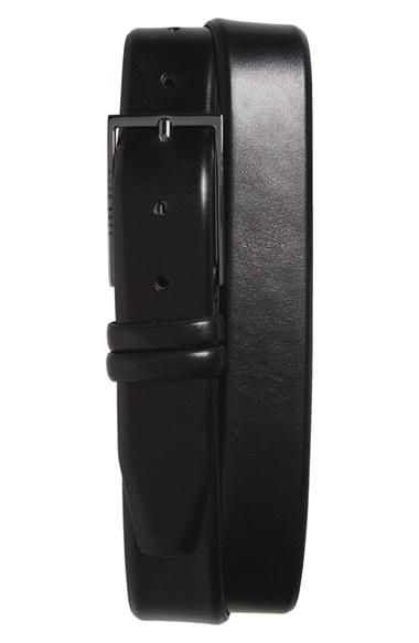 Men's Boss 'carmello' Leather Belt - Black