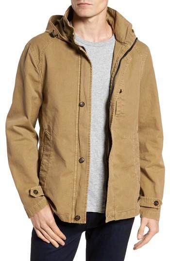Men's Civil Society Herman Twill Hooded Jacket - Beige