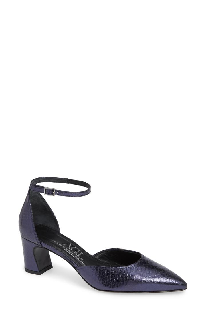Women's Agl D'orsay Ankle Strap Pump Us / 41eu - Blue