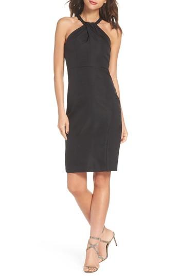 Women's Lulus Be My Baby Halter Sheath Dress - Black