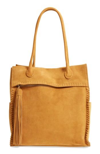 Hobo Lure Suede Shoulder Bag - Yellow
