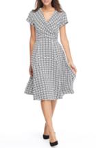 Women's Gal Meets Glam Collection Carson Variegated Gingham Bow Back Dress - Black