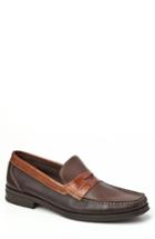 Men's Sandro Moscoloni Siena Pebble Embossed Penny Loafer D - Brown