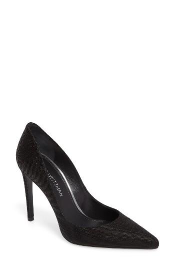 Women's Stuart Weitzman Curvia Pump .5 M - Black