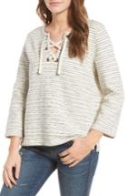 Women's Madewell Stripe Lace-up Top