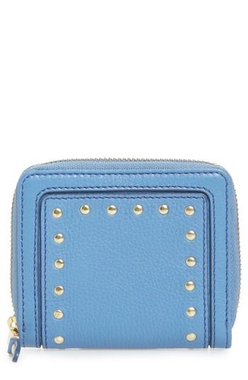 Women's Cole Haan Cassidy Small Rfid Leather Zip Wallet - Blue