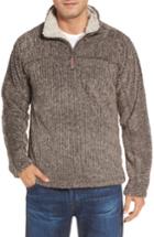Men's True Grit Frosty Cord Pile Quarter Zip Pullover - Brown