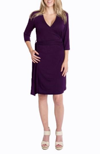 Women's Udderly Hot Mama 'whimsical' Nursing Wrap Dress - Purple