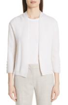 Women's Max Mara Dirce Rib Knit Cashmere Cardigan - Ivory