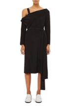 Women's Topshop Boutique Off The Shoulder Silk Drape Dress Us (fits Like 0) - Black