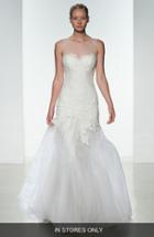 Women's Amsale 'courtney' Strapless Illusion Lace & Tulle Mermaid Dress