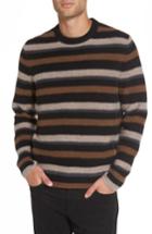 Men's Vince Stripe Cashmere Sweater, Size - Black