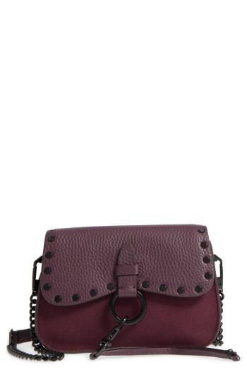 Rebecca Minkoff Small Keith Suede & Leather Saddle Bag - Red