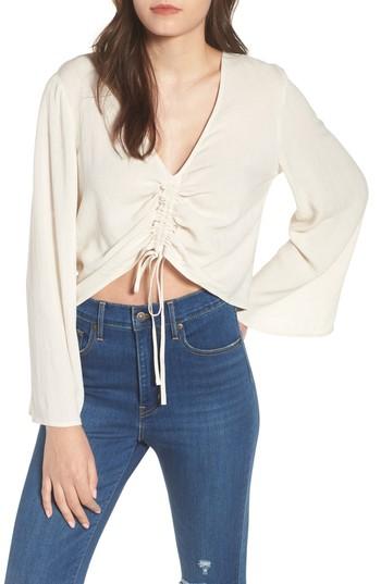 Women's Leith Ruched Front Top - Beige